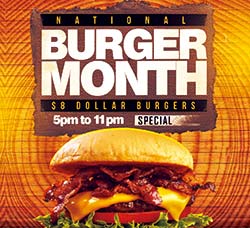 汉堡包促销海报/传单模板：Burger Month Flyer Template